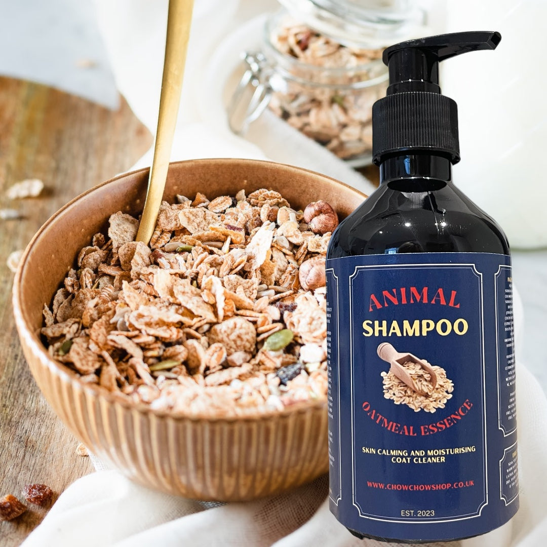 GIFT SET - Animal Oatmeal Essence Shampoo 300ml + Jimmy Chow Dog Paw and Nose Balm Lick-Safe with Hemp Oil, Bubblegum Scent