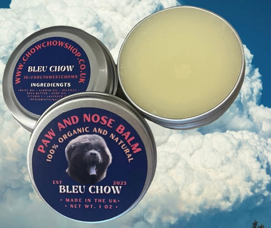 Bleu Chow Dog Paw and Nose Balm Lick-Safe with Hemp Oil, Fresh Linen and Baby Powder Scent