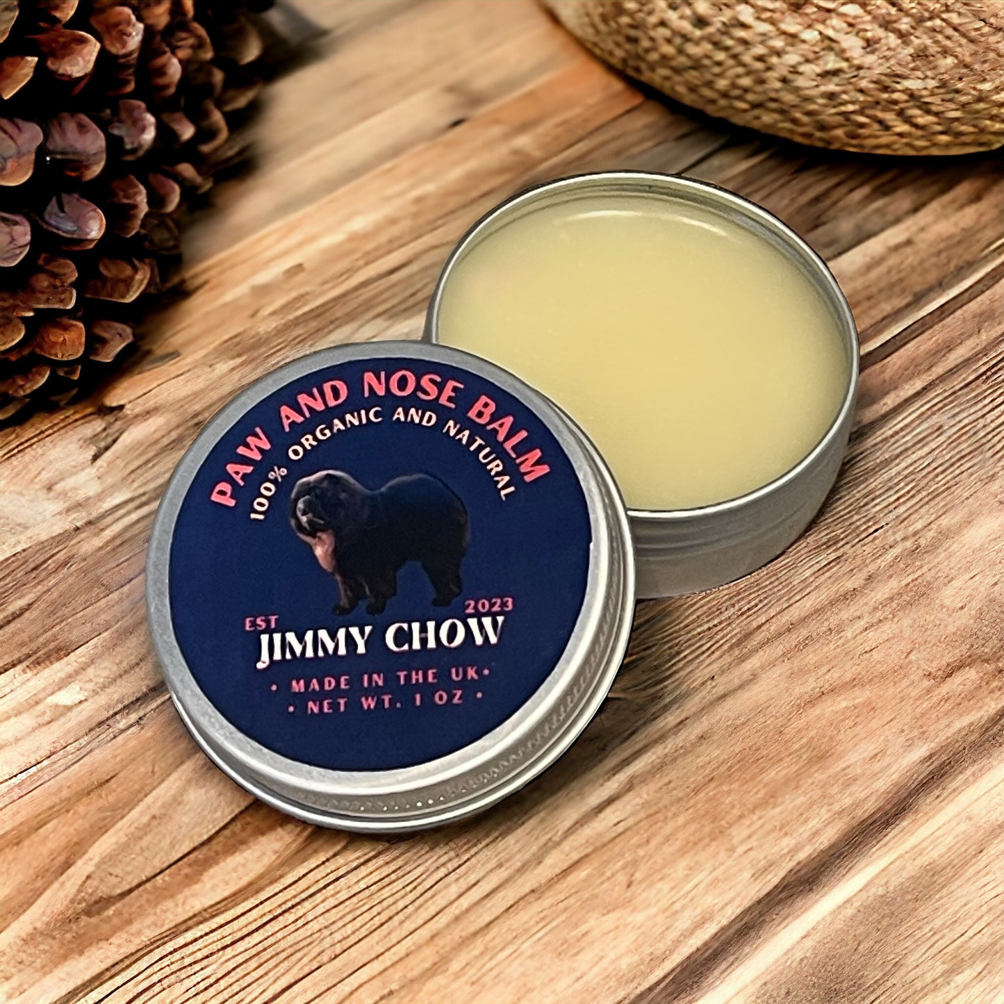 Birthday Gift for dogs and cats - Dog Paw and Nose Balm Lick-Safe with Hemp Oil, Bubblegum Scent