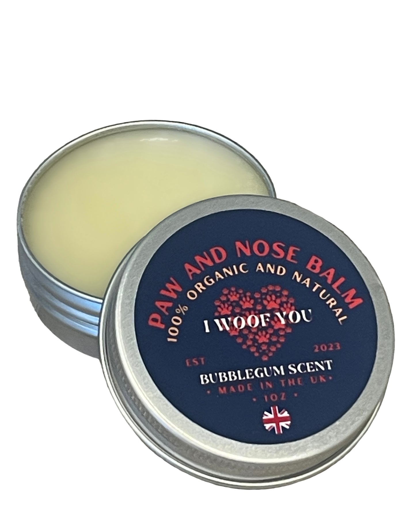 Birthday Gift for dogs and cats - Dog Paw and Nose Balm Lick-Safe with Hemp Oil, Bubblegum Scent