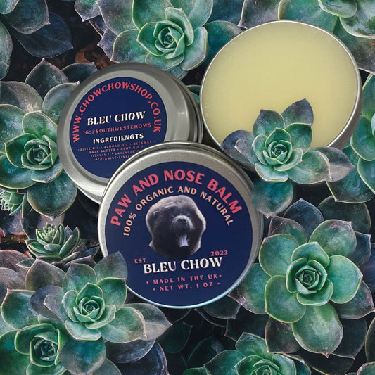 Bleu Chow Dog Paw and Nose Balm Lick-Safe with Hemp Oil, Fresh Linen and Baby Powder Scent